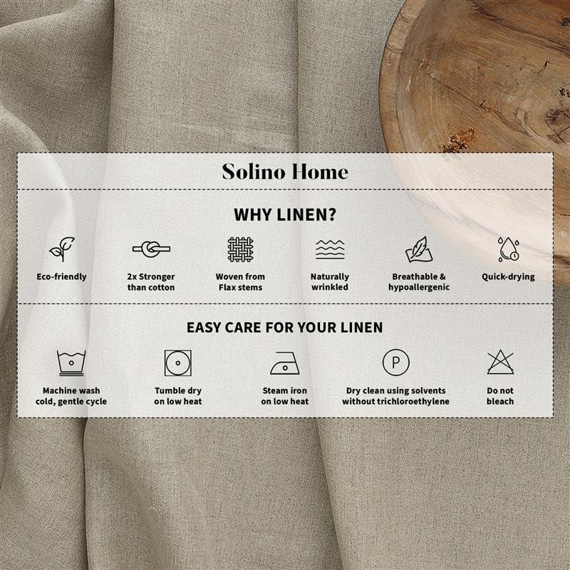 Solino Home Festive Edge Linen Table Runner