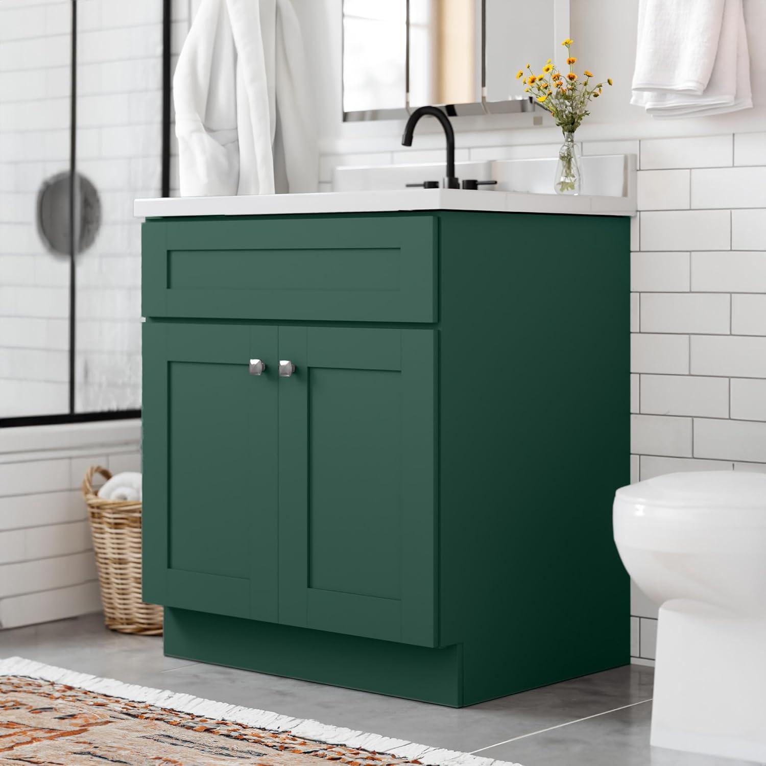 Design House Brookings 30 Inch Bath Vanity, Ready to Assemble, Sherwin Williams®