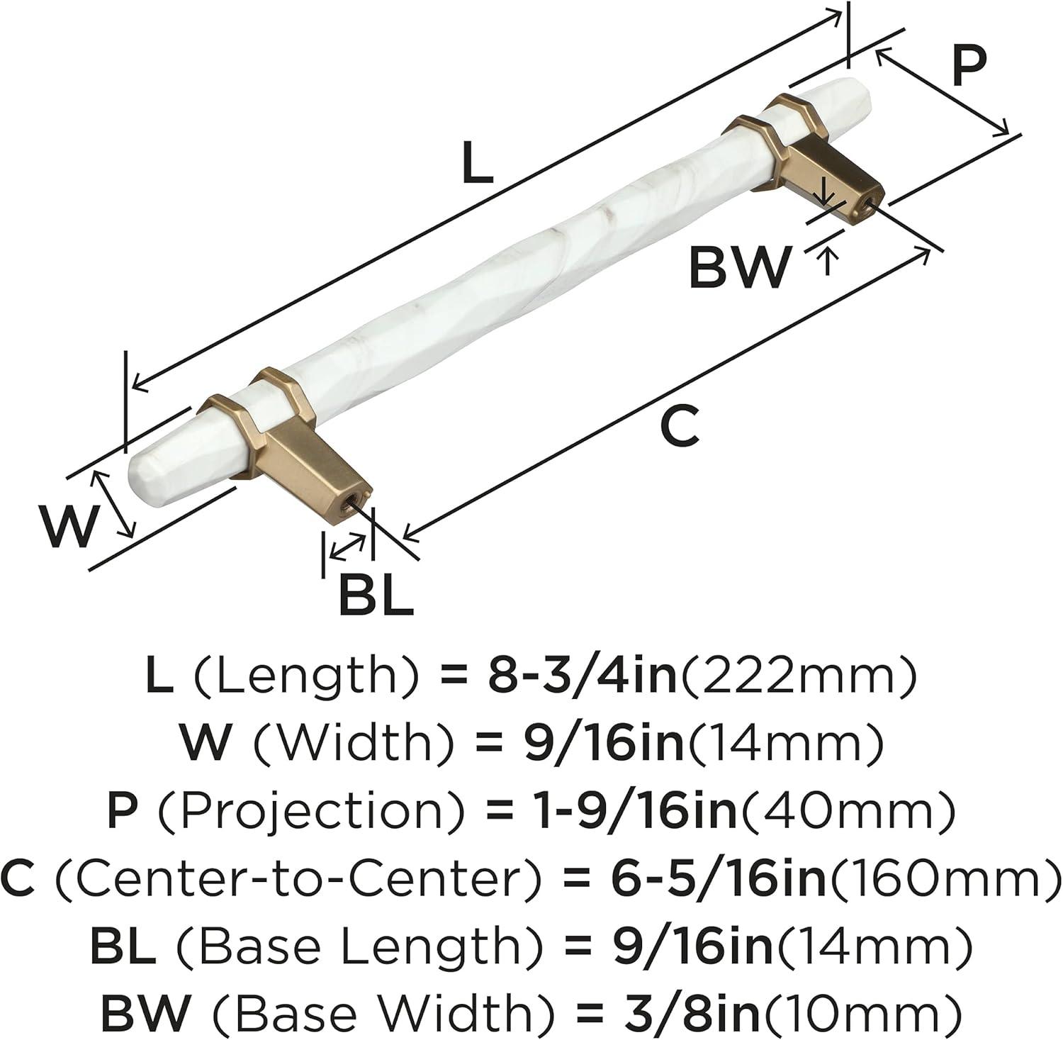 Carrione 6 5/16" Center to Center Bar Pull