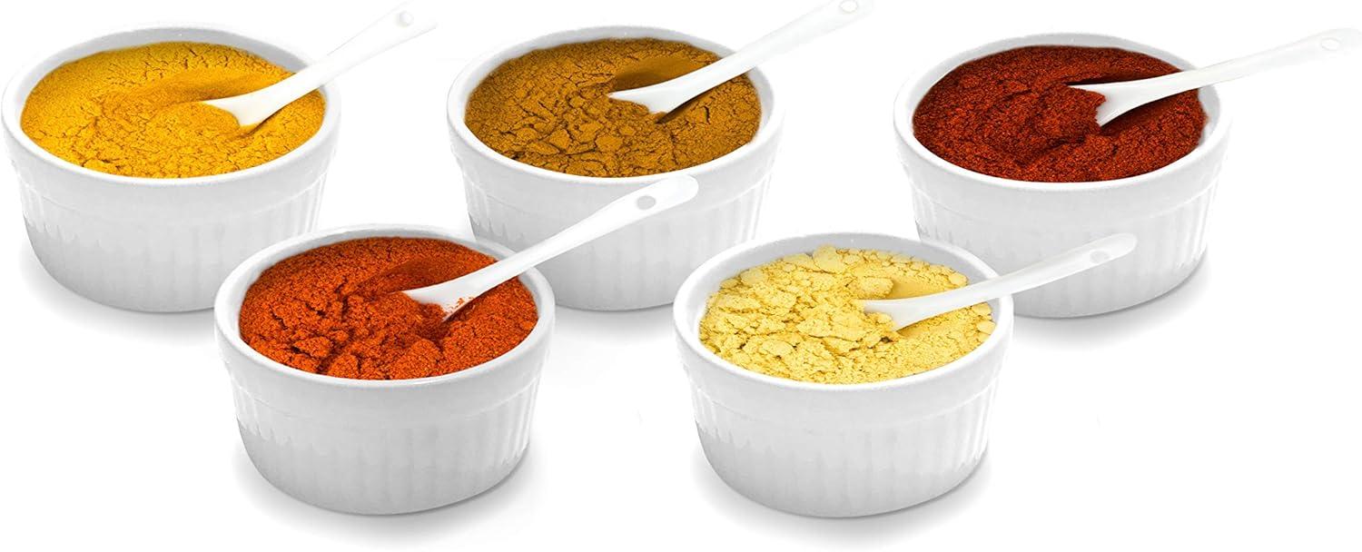 Furmaware Furmaware 3 oz White Ceramic Round Ramekins (Set of 6)