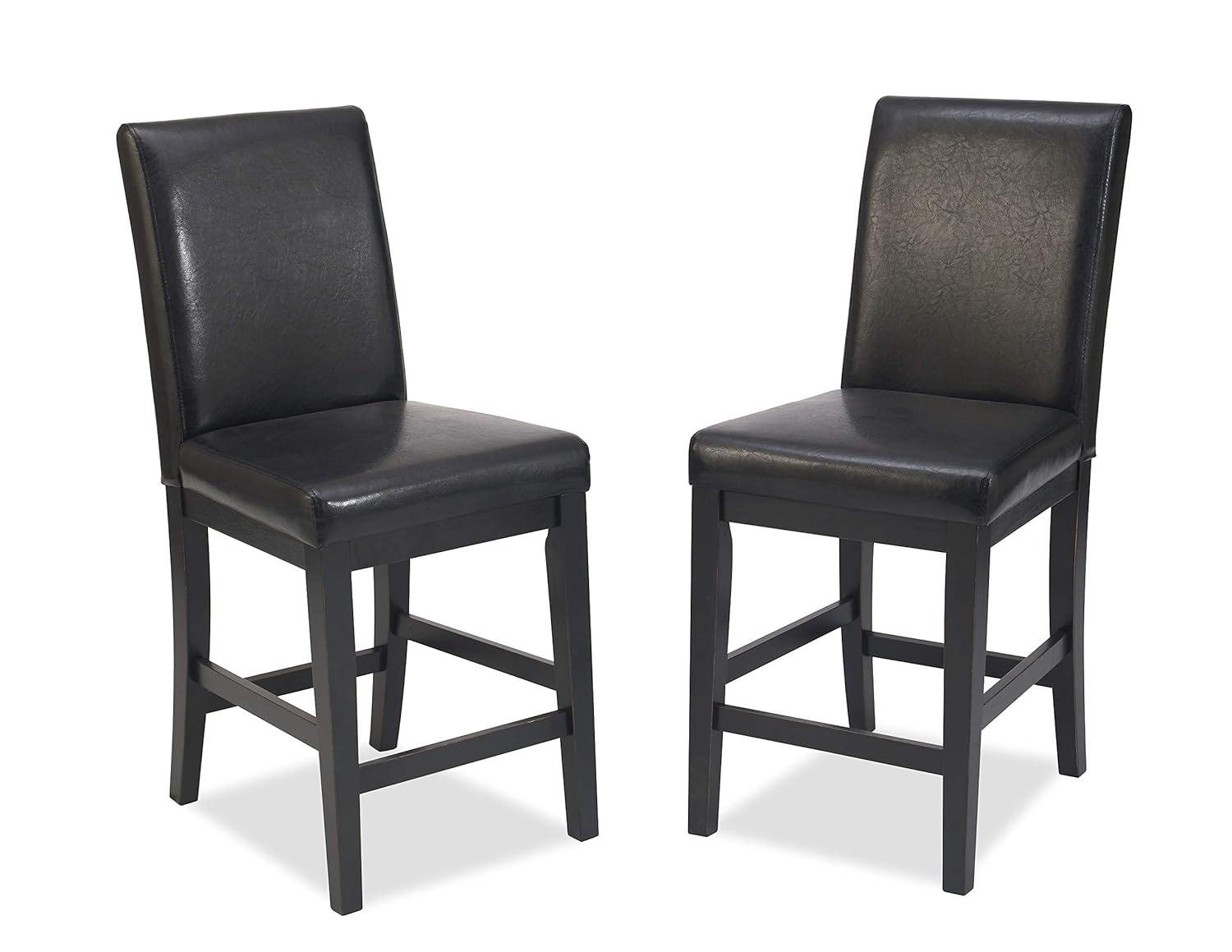 Homestyles Nantucket Wood 3 Piece Kitchen Island Set in Black
