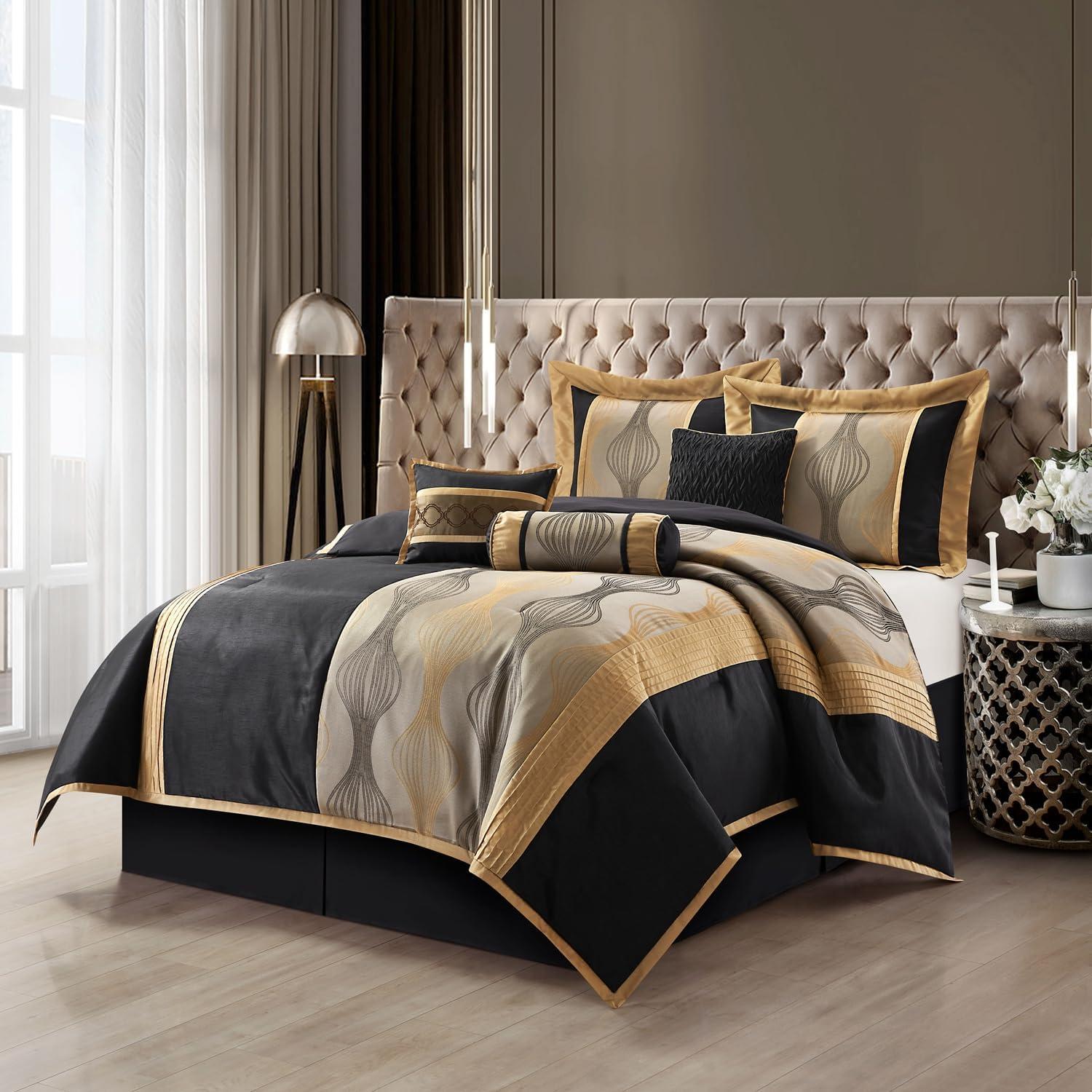 Kath 7 Piece Microfiber Modern & Contemporary Comforter Set