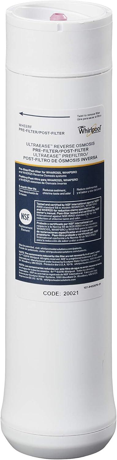 Whirlpool White Reverse Osmosis Water Filter Cartridges, Pack of 2