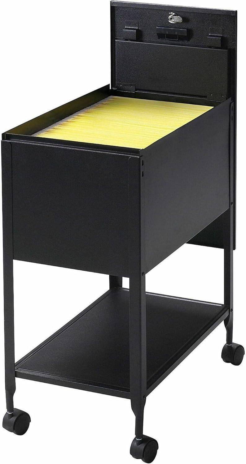 1 Drawer Mobile Standard File Cart with Lock