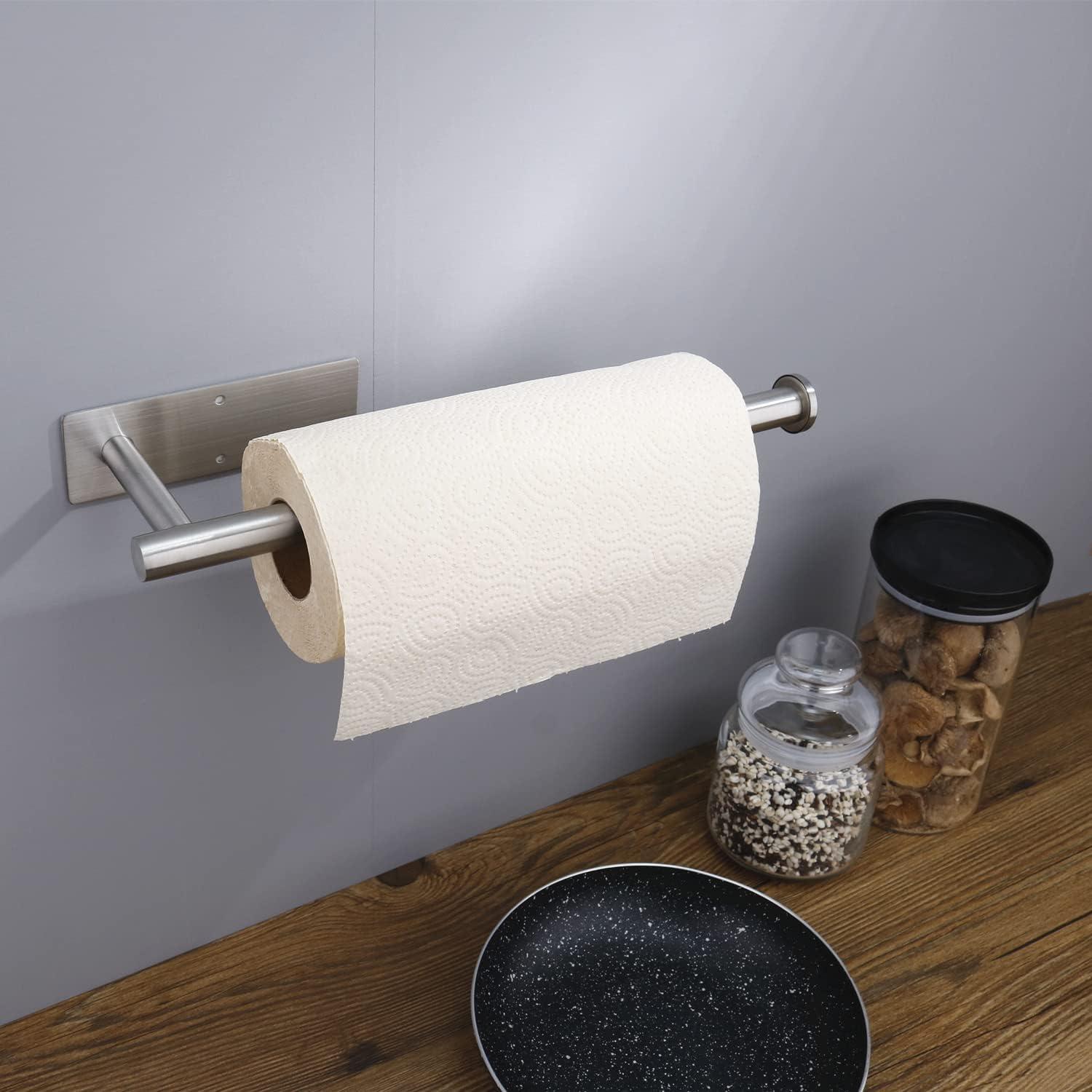 Silver Stainless Steel Wall Mount Paper Towel Holder