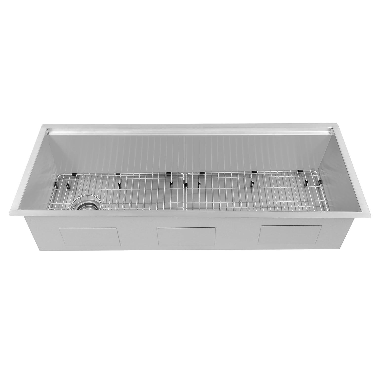 ZLINE 43 in. Garmisch Undermount Single Bowl Stainless Steel Kitchen Sink W/ Bottom Grid & Accessories (SLS-43)