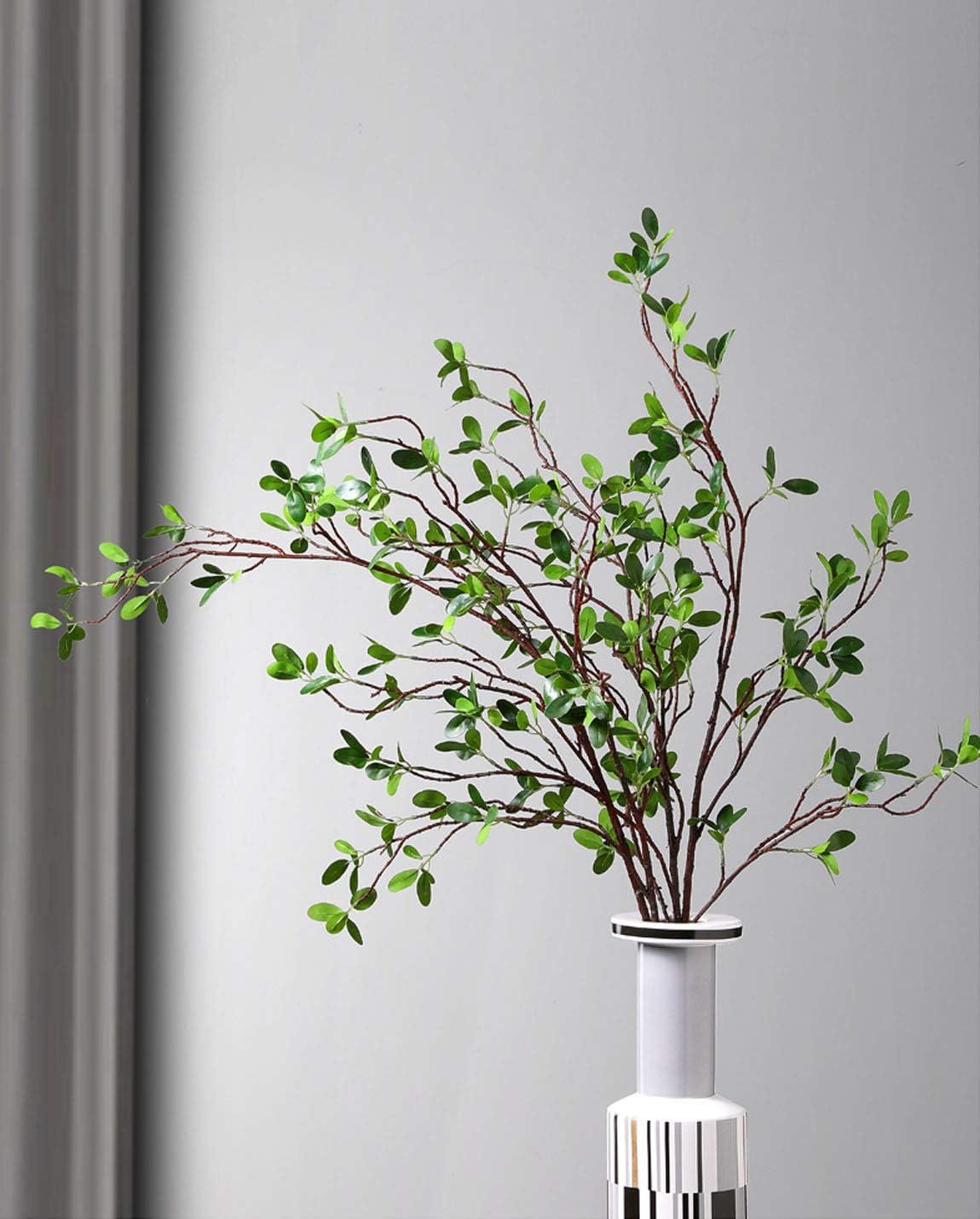 Lifelike Artificial Green Branches (2 pcs) - Ideal for Home, Garden, Office Decor -