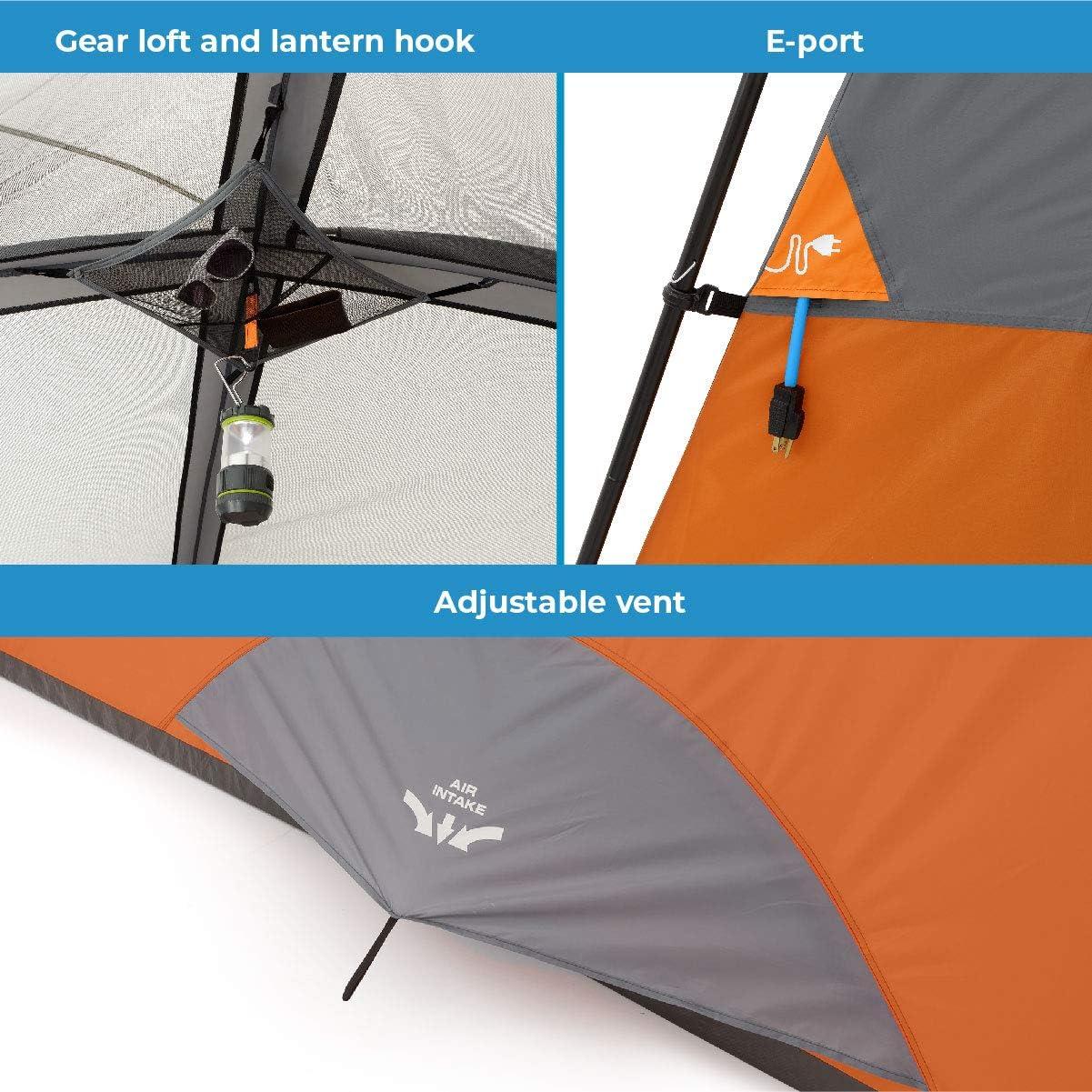 Core Equipment 6 Person Straight Wall Tent - Orange