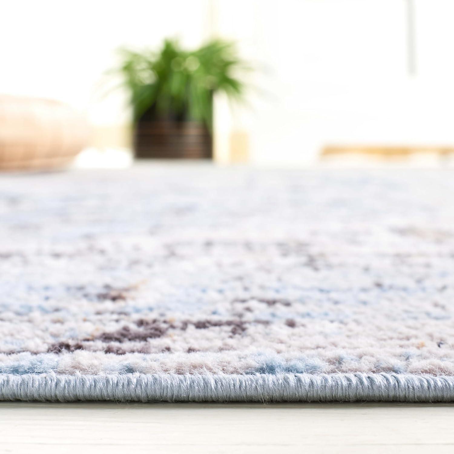 Isabella ISA936 Power Loomed Area Rug - Light Blue/Cream - 8'x10' - Safavieh