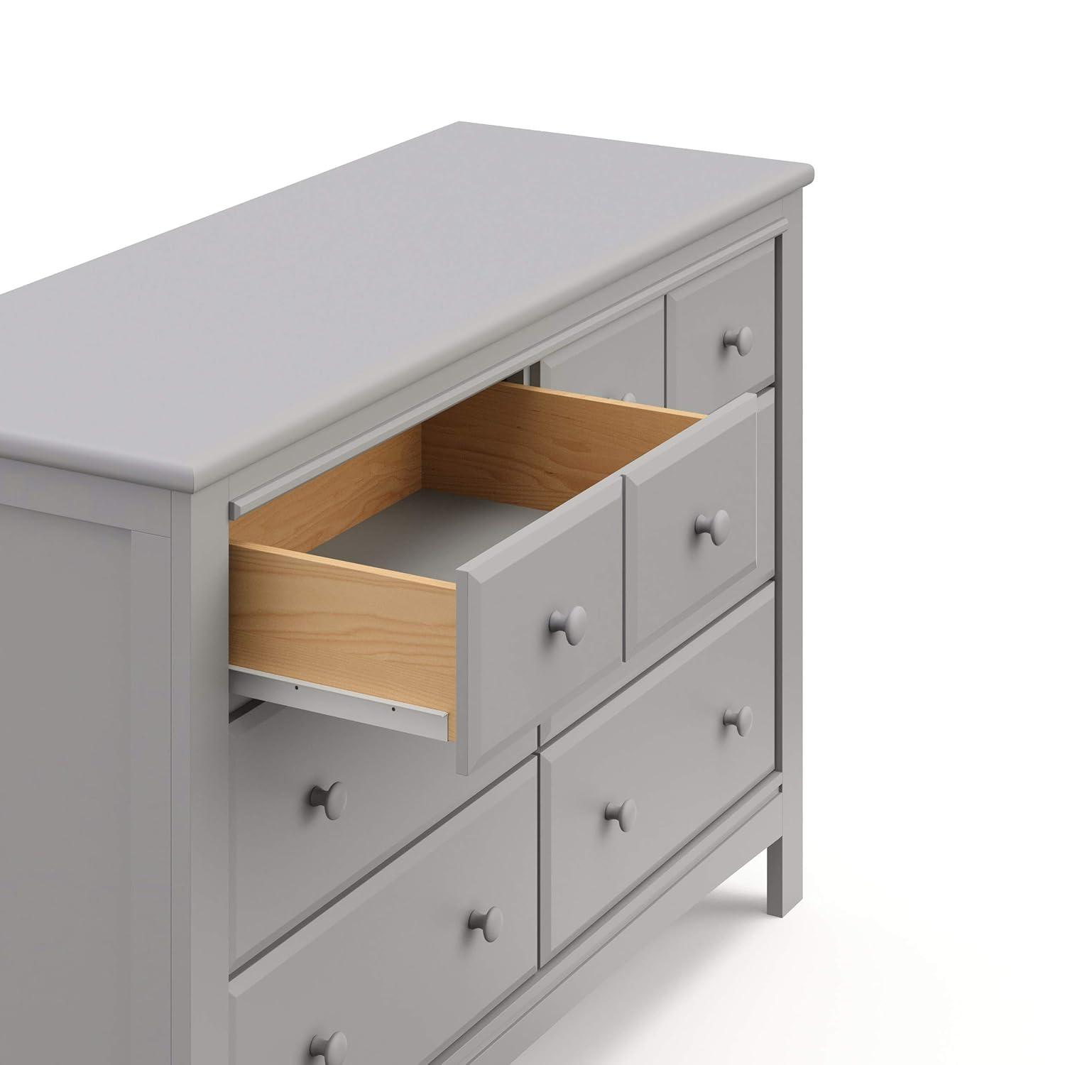 Pebble Gray Double Nursery Dresser with Extra Deep Drawers