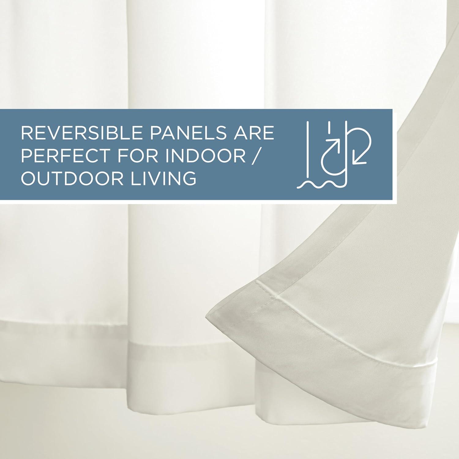 Set of 2 Indoor/Outdoor Solid Cabana Grommet Top Curtain Panels - Exclusive Home