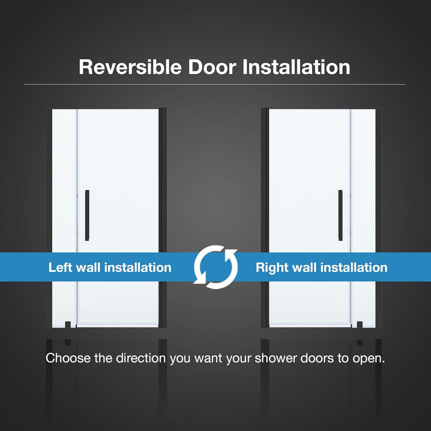 OVE Decors Pasadena 39 7/16 To 41 3/8 In. W X 72 In. H Alcove Frameless Pivot Shower Door