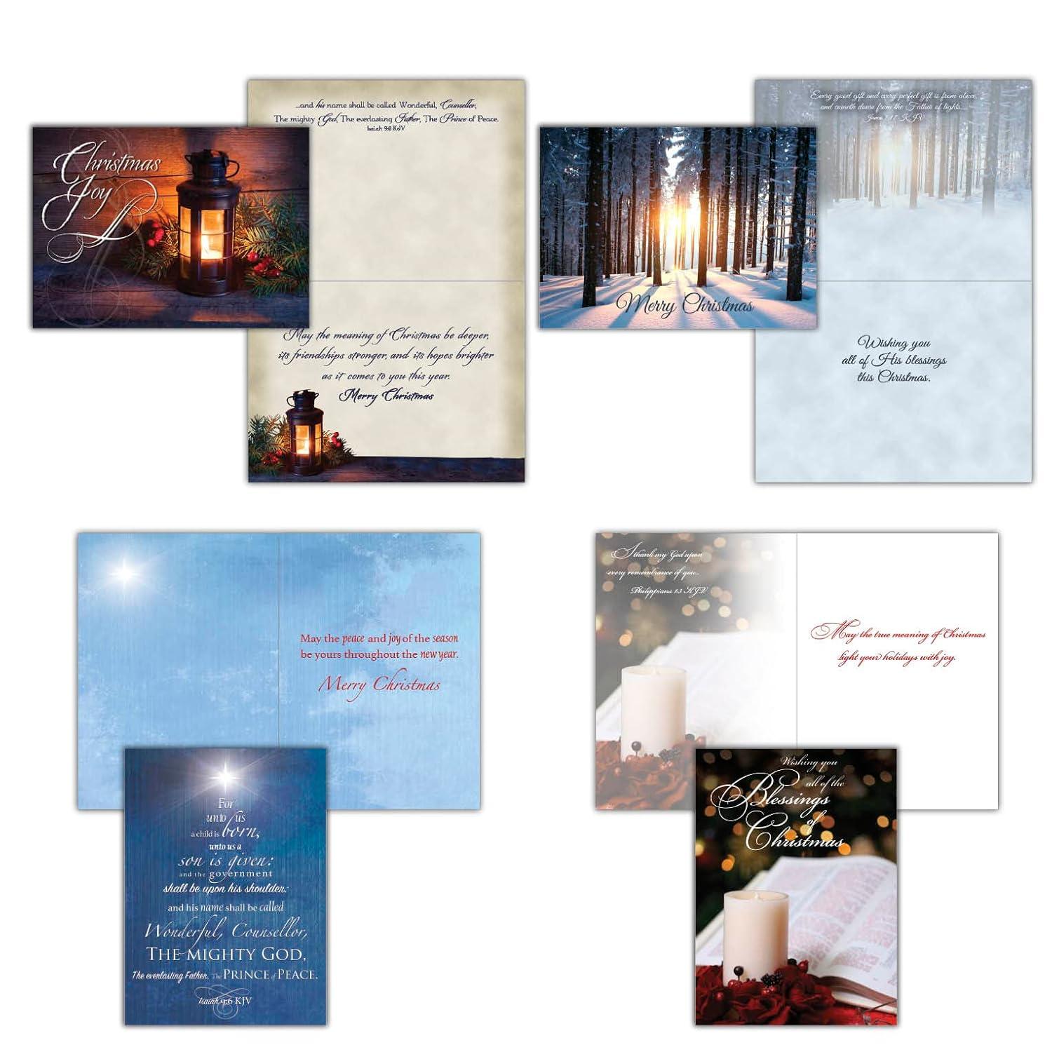 Christmas Blessings - Large Christmas Card Boxed Assortment with KJV Scripture