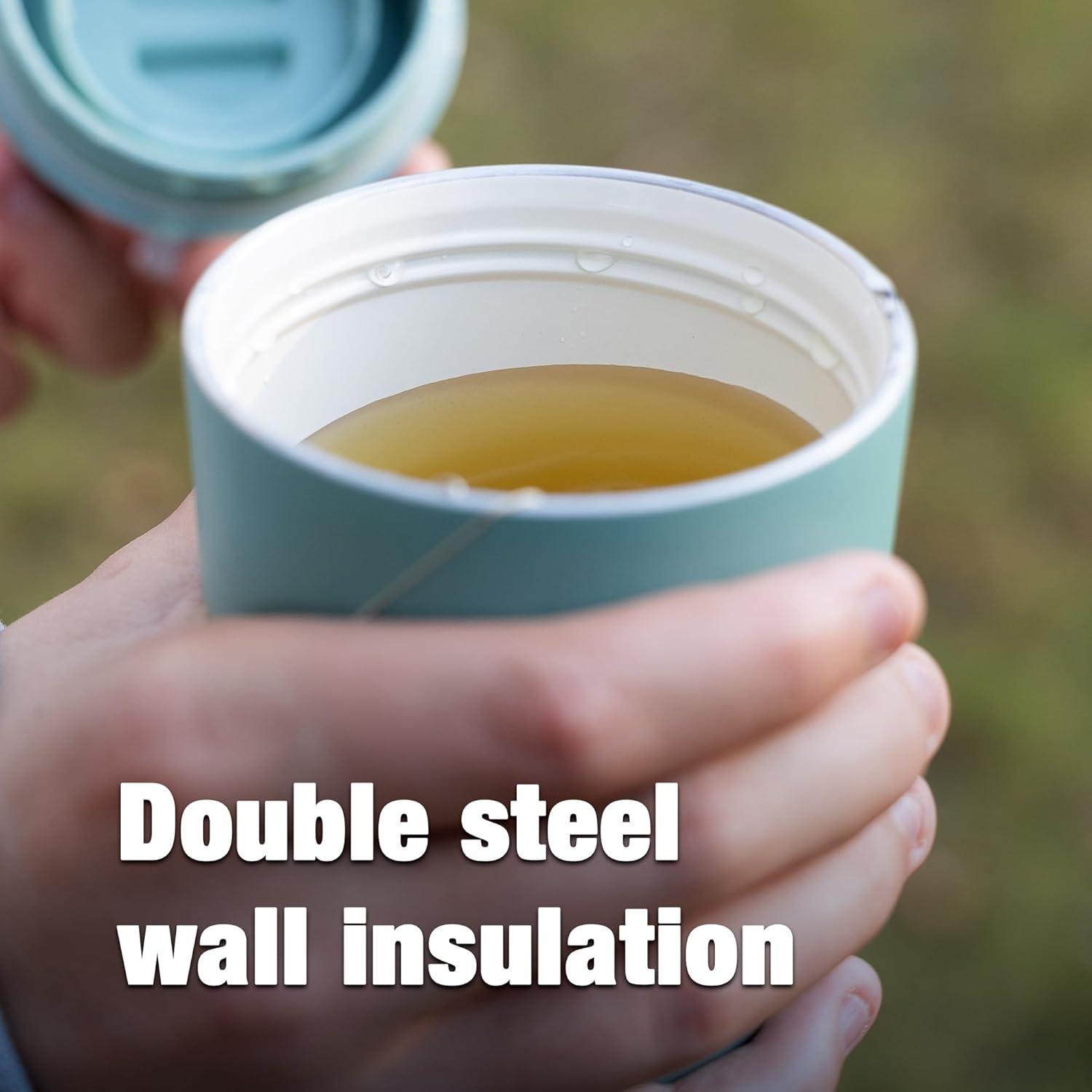 Vapur Stainless Steel Double Wall Insulated Travel Mug 12 oz. Apricot (10315)