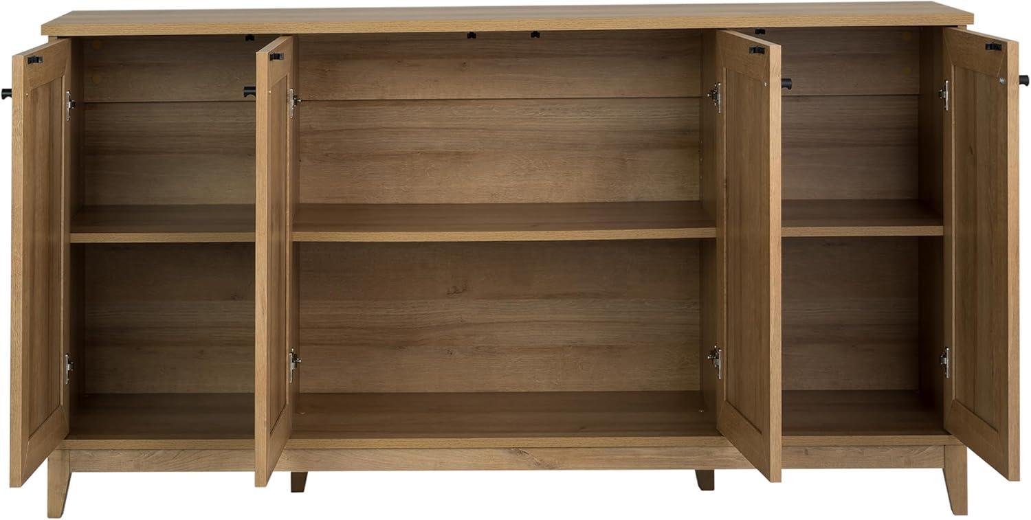 Prepac Yaletown Oak 4 Panel Door 60" W x 32" H x 16" D Storage Cabinet