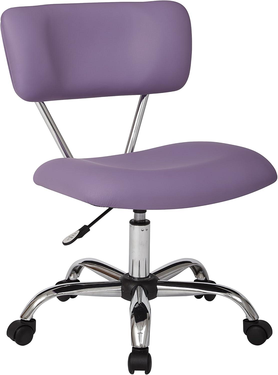 OSP Home Furnishings Vista Task Office Chair in Purple Faux leather