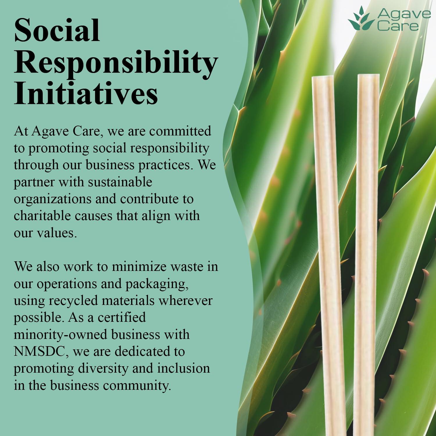 Agave Care Sustainable Agave Straws - 5.9" - Natural - Unwrapped - 150 Count - 3 oz