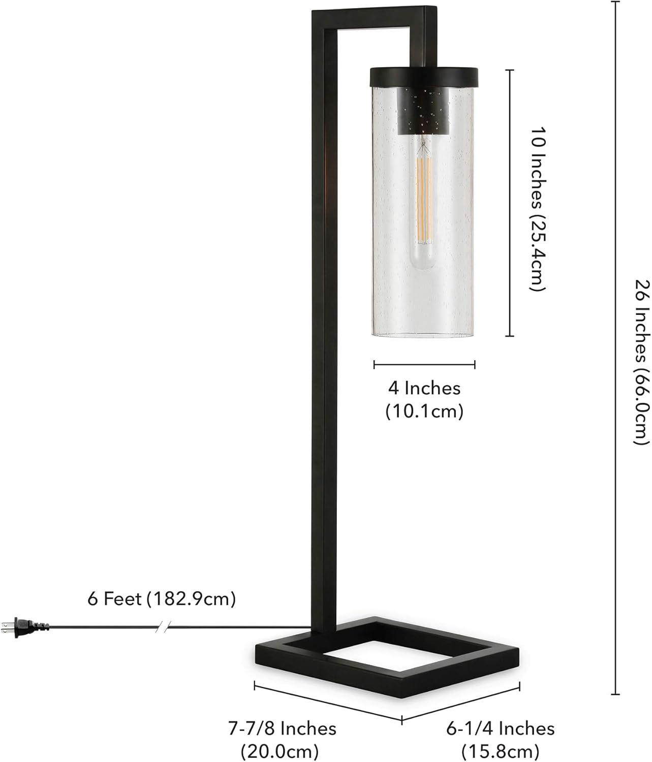 Evelyn&Zoe Malva Table Lamp with Seeded Glass