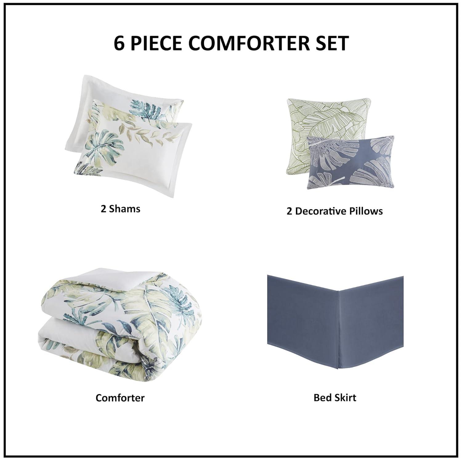 Harbor House Lorelai Cotton Percale 6 Piece Comforter Set