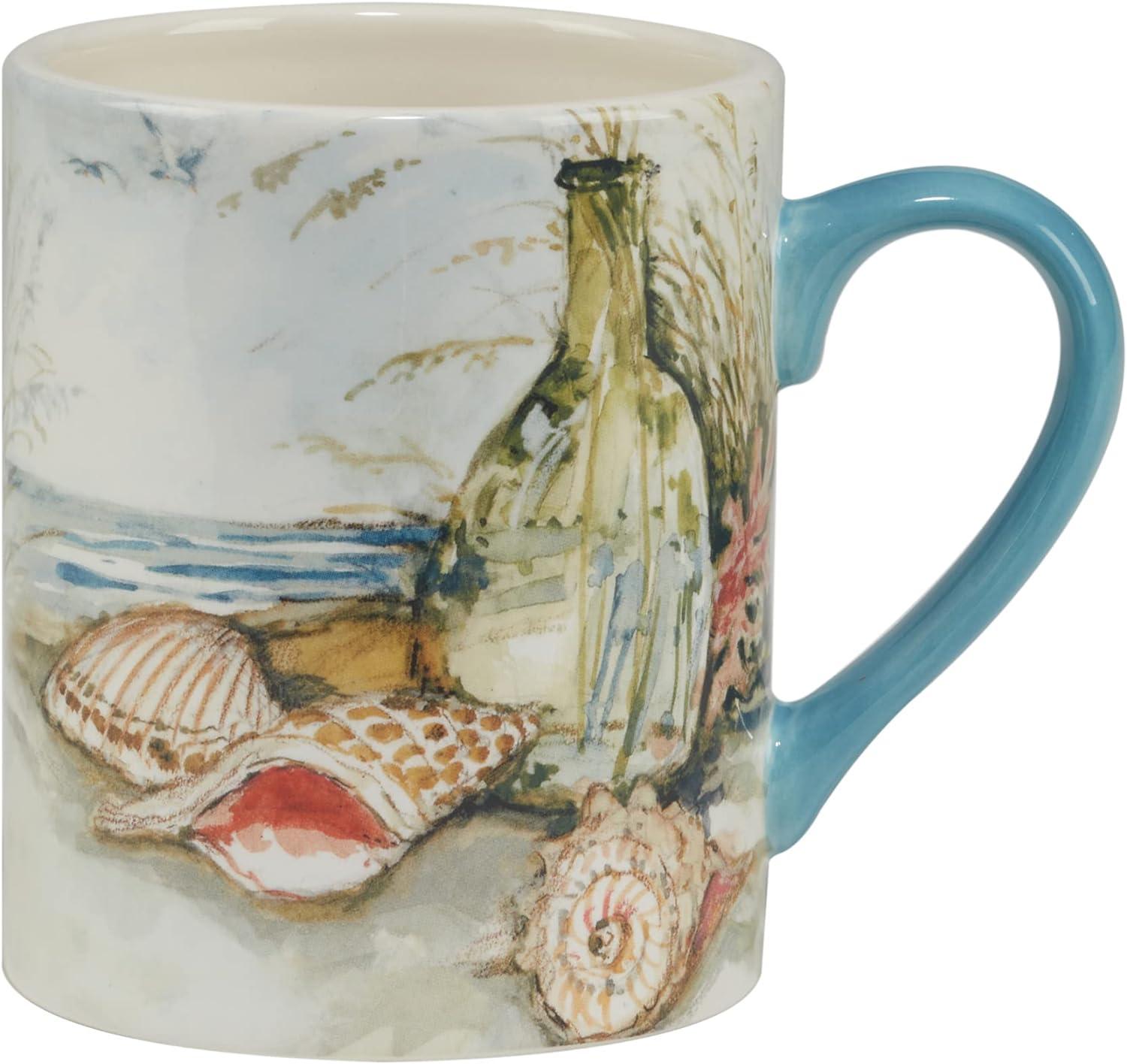 Set of 4 Coastal Landscape Assorted 16oz Mugs - Certified International