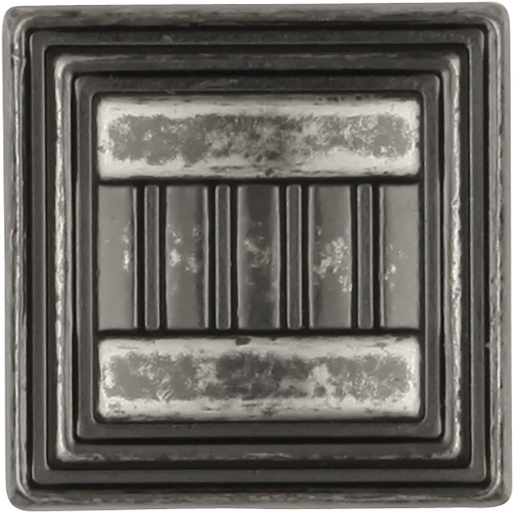 Sydney Black Nickel Square Cabinet Knob with Mounting Hardware