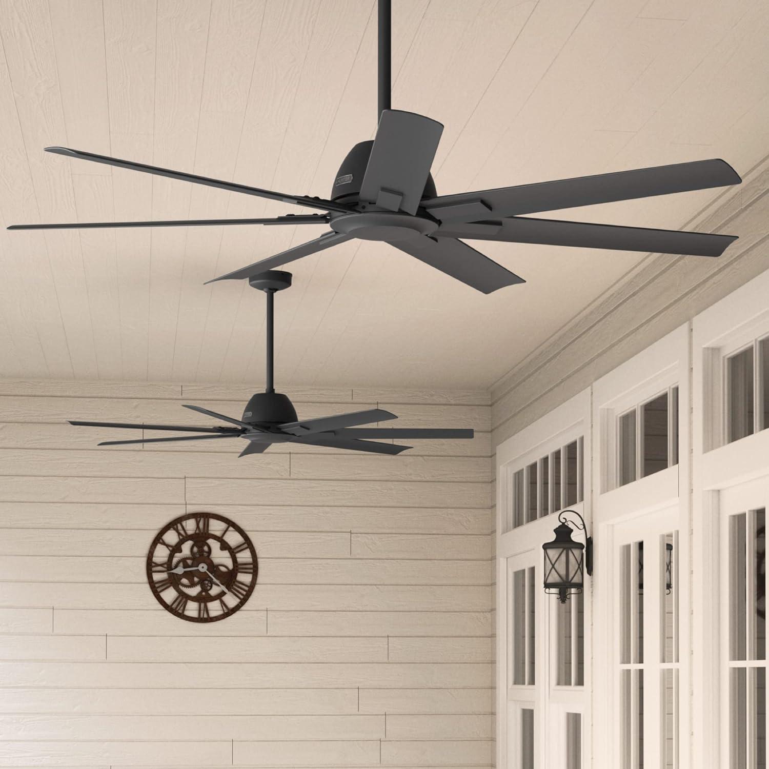 Downtown 60" 7 - Blade ENERGY STAR® Damp Rated Standard Ceiling Fan with Wall Control