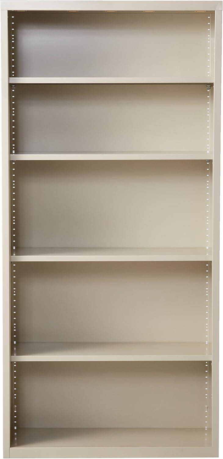 Lorell Fortress Series Bookcases - 34.5" x 13" x 72" - 6 x Shelf(ves) - Putty - Powder Coated - Steel - Recycled