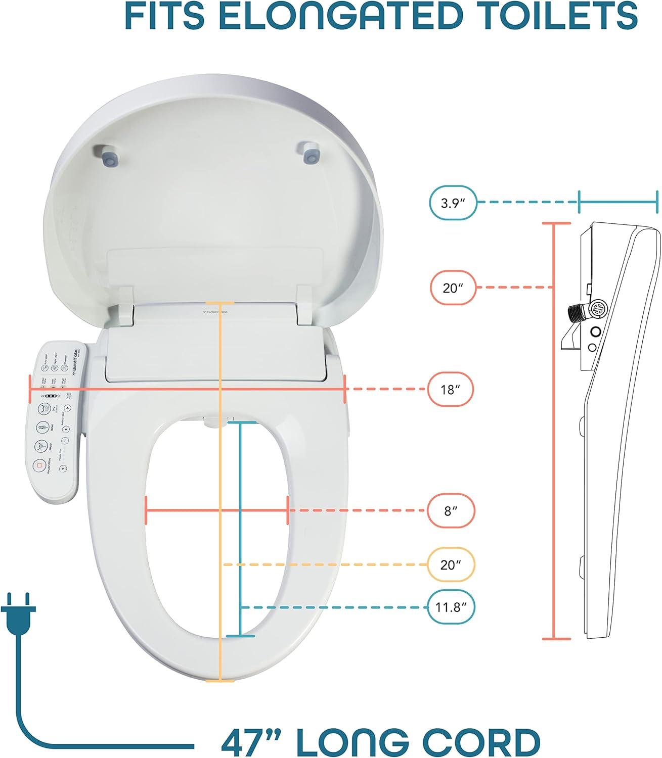 Series Electric Heated Smart Toilet Round Bidet Seat