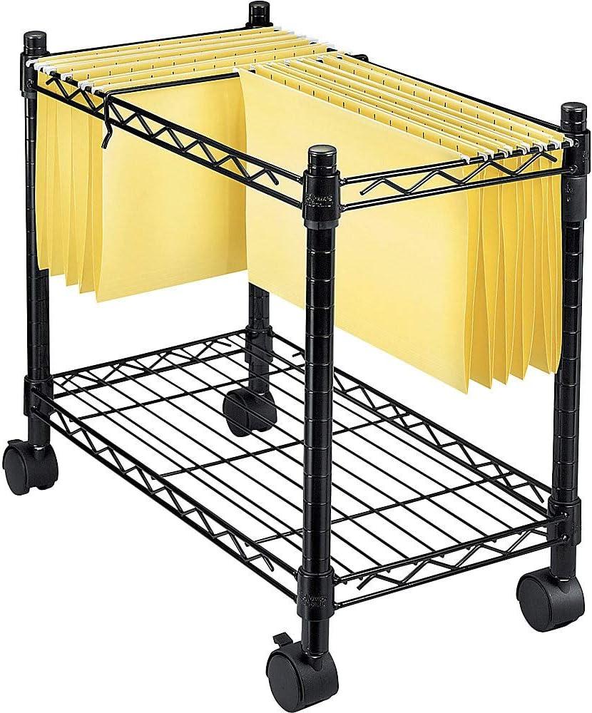 45081 High-Capacity Rolling File Cart, 24w x 14d x 20-1/2h, Black