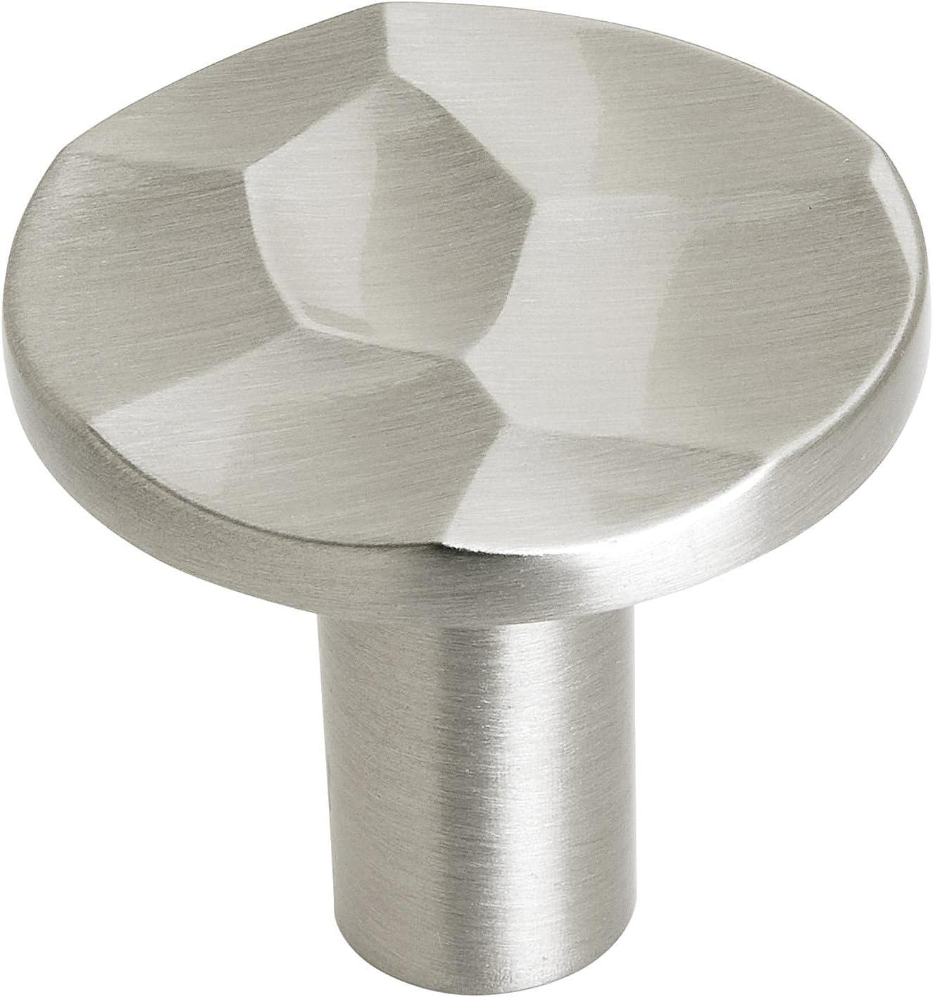 Kamari Brushed Nickel Round Cabinet Knob with Mounting Hardware