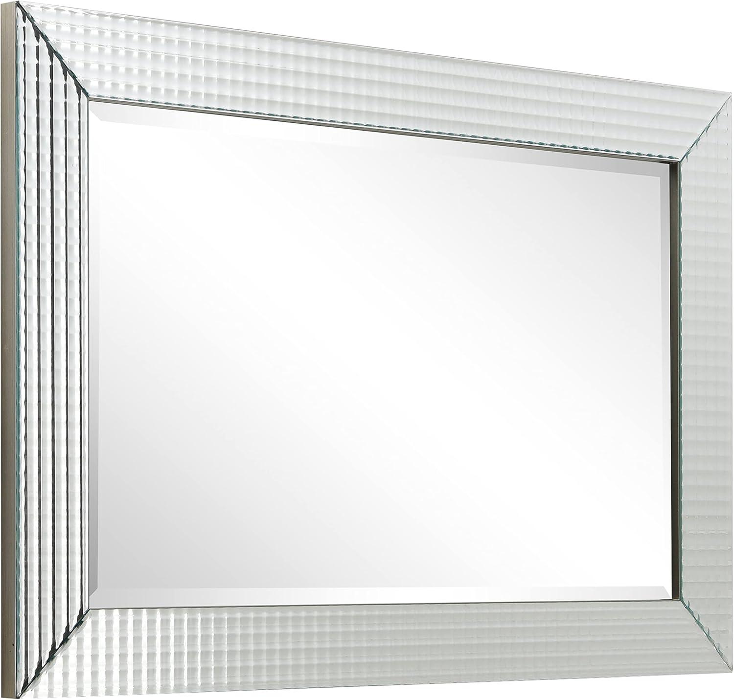 Empire Art Direct Bling Beveled Glass Rectangle Wall Mirror - Clear 24 in. x 1.26 in. x 36 in.