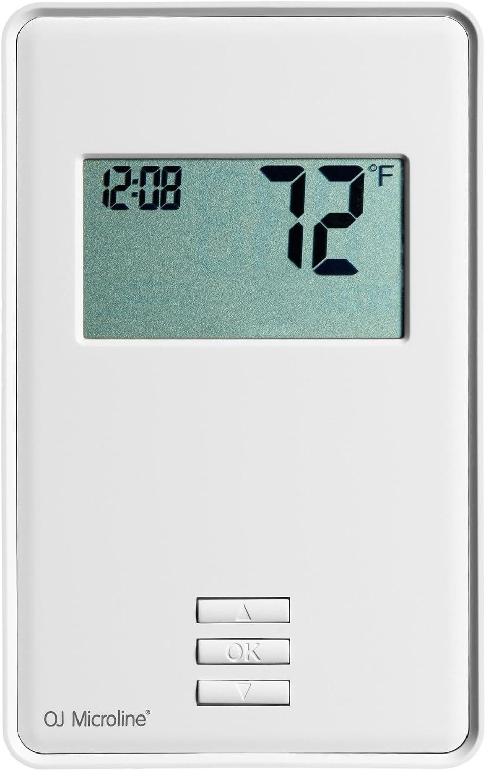 White Digital Non-Programmable Thermostat with Floor Sensor