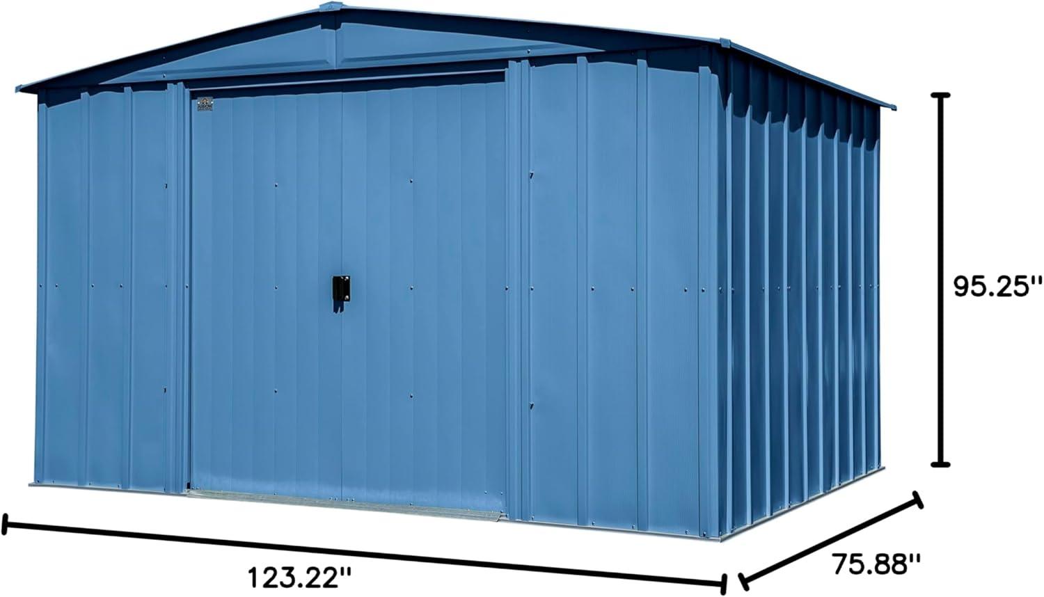 10 ft. W x 8 ft. D Metal Storage Shed