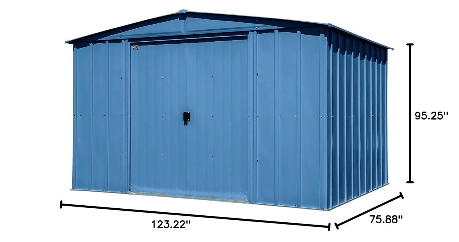 10 ft. W x 8 ft. D Metal Storage Shed