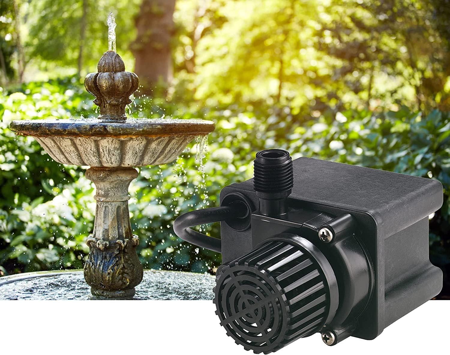 Little Giant PE-2.5F-PW 115 Volt, 475 GPH Submersible Direct Drive Fountain/Small Pond Pump with 15-Ft. Cord, Black, 566612