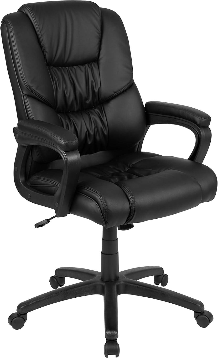 Flash Furniture Flash Fundamentals Big & Tall 400 lb. Rated LeatherSoft Swivel Office Chair with Padded Arms