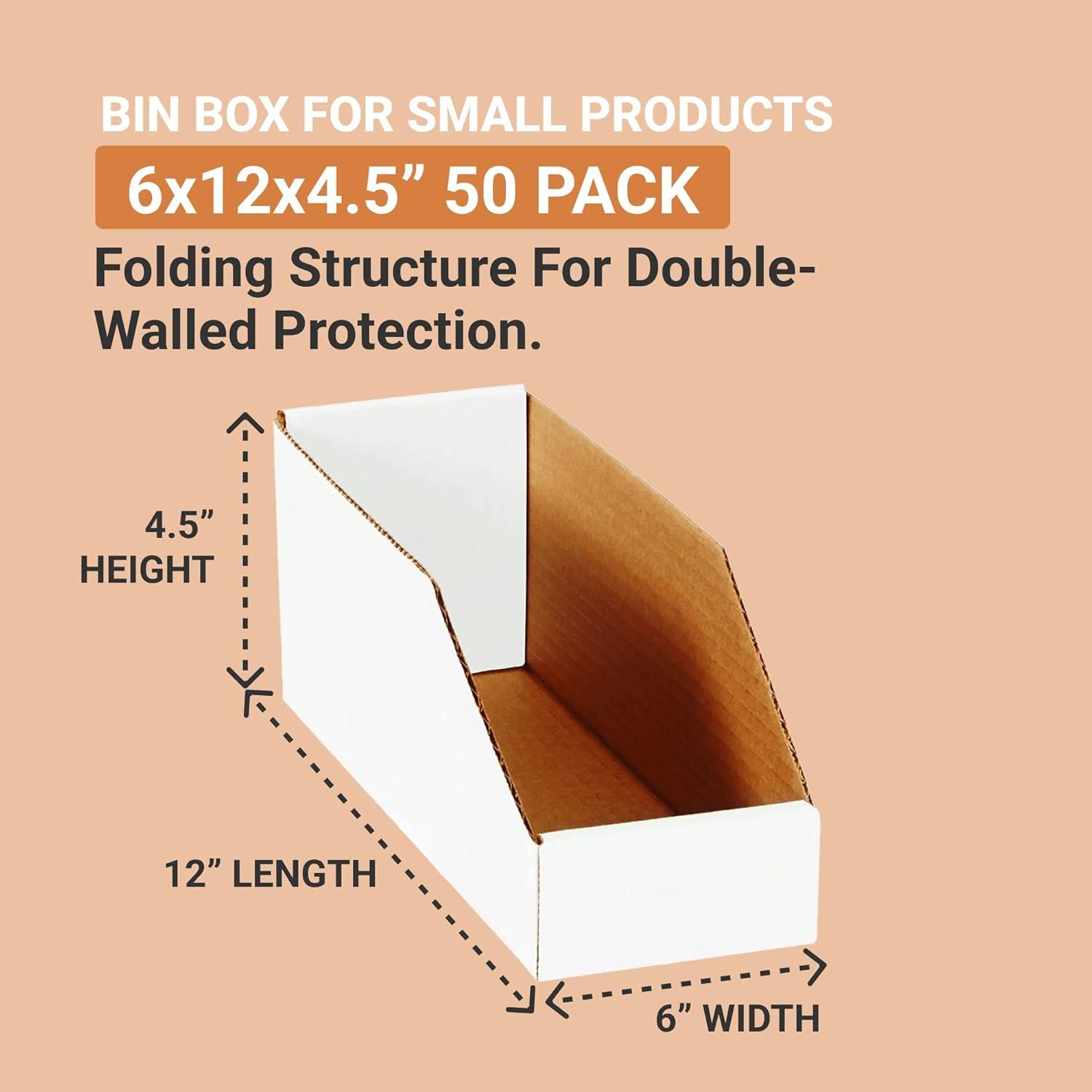 Office Depot Cajas de Almacenamiento con Tapa Abierta y Uso Estándar 12" x 6" x 4 1/2", Blanco Ostra, Caja de 50