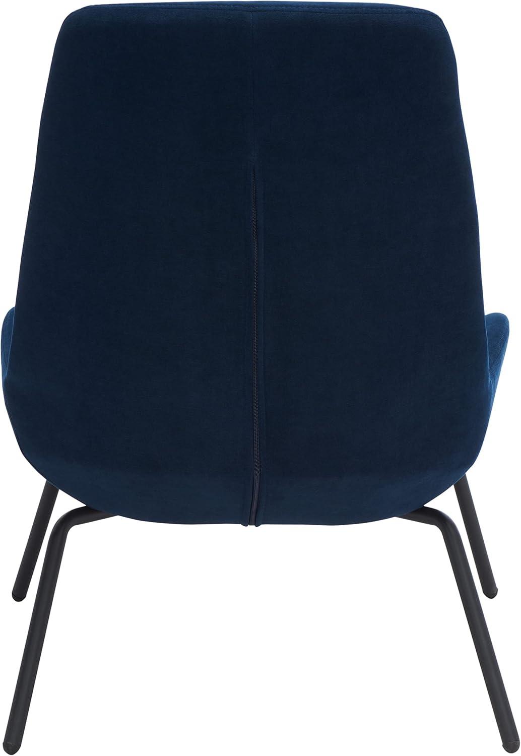 SAFAVIEH Bridger Navy/Black Upholstered Tufted Side Chairs (23.6 in. W x 27.5 in. D x 31.9 in. H)