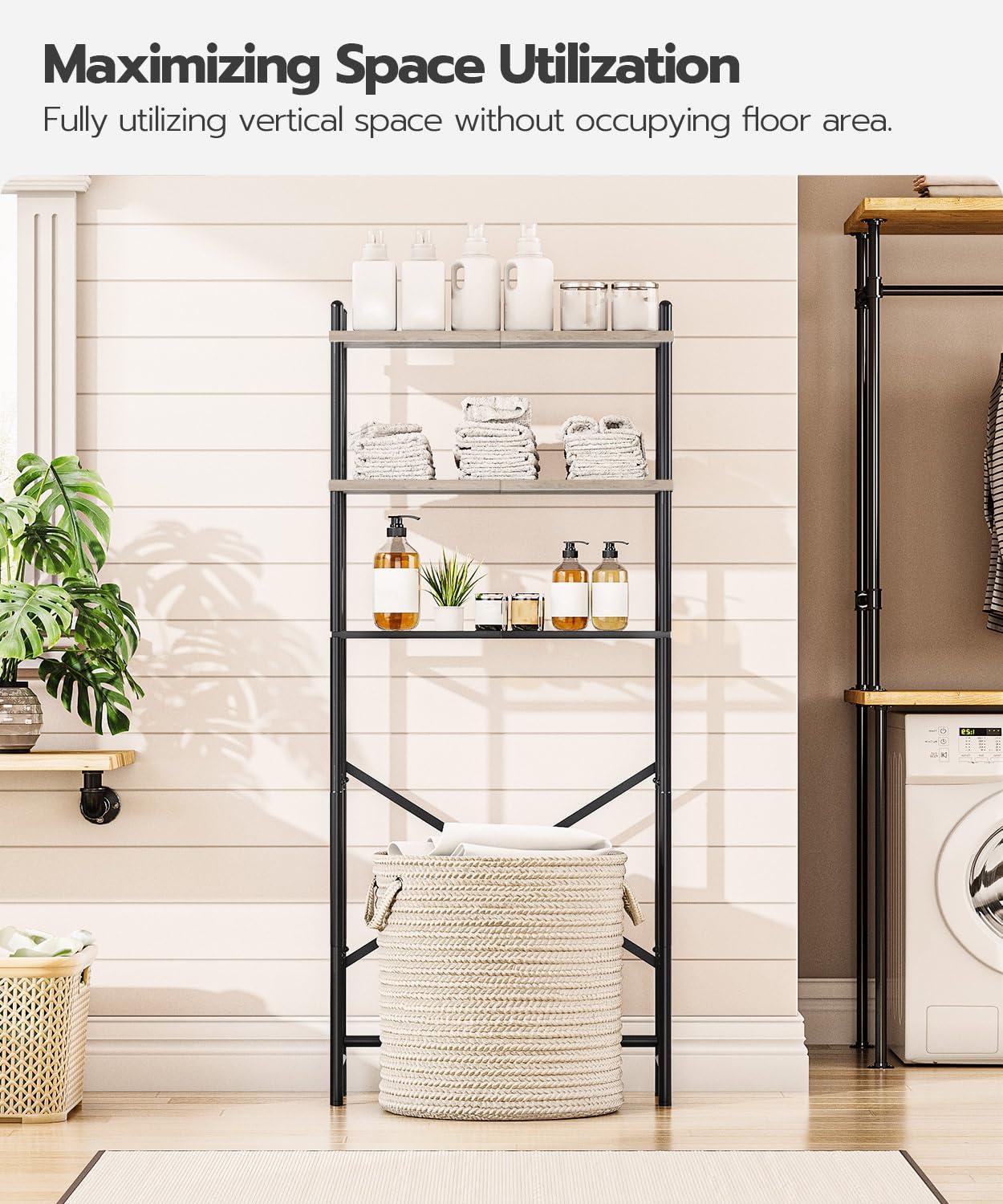 17 Stories Over The Toilet Storage, 3-Tier Over Toilet Bathroom Organizer