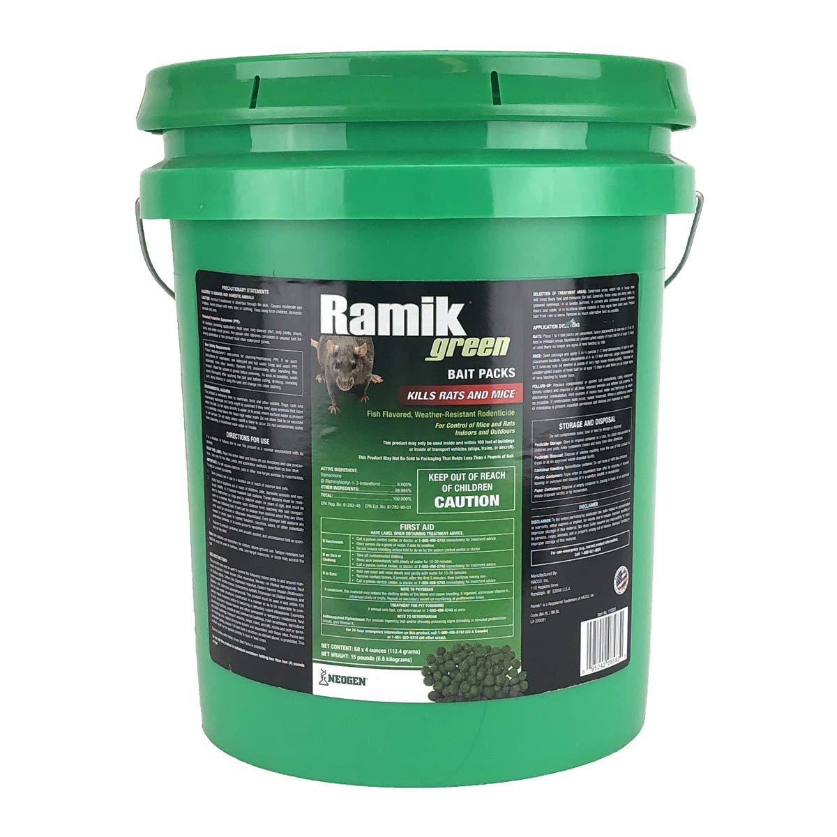Ramik Green Pellet Bait Pack Rat And Mouse Poison (60-Pack) 116305