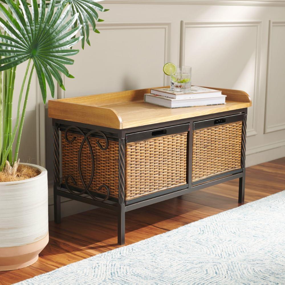 Noah 2 Drawer Wooden Storage Bench  - Safavieh