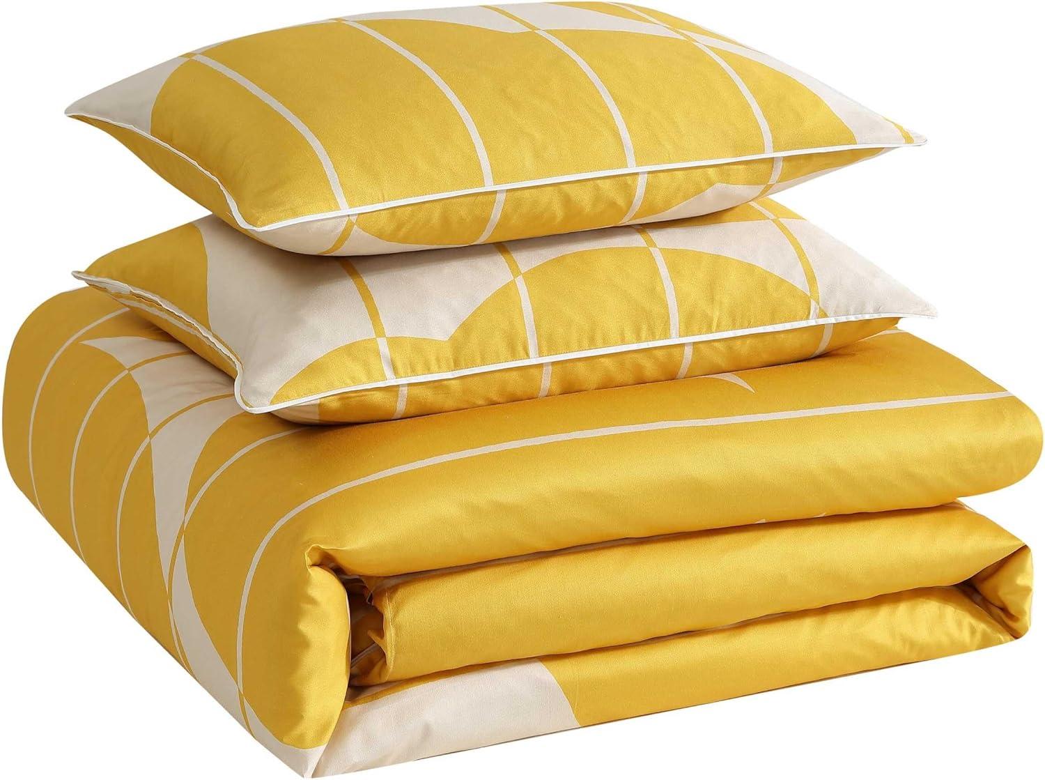 Vesi Unikko Cotton Yellow/Beige Duvet Cover Set