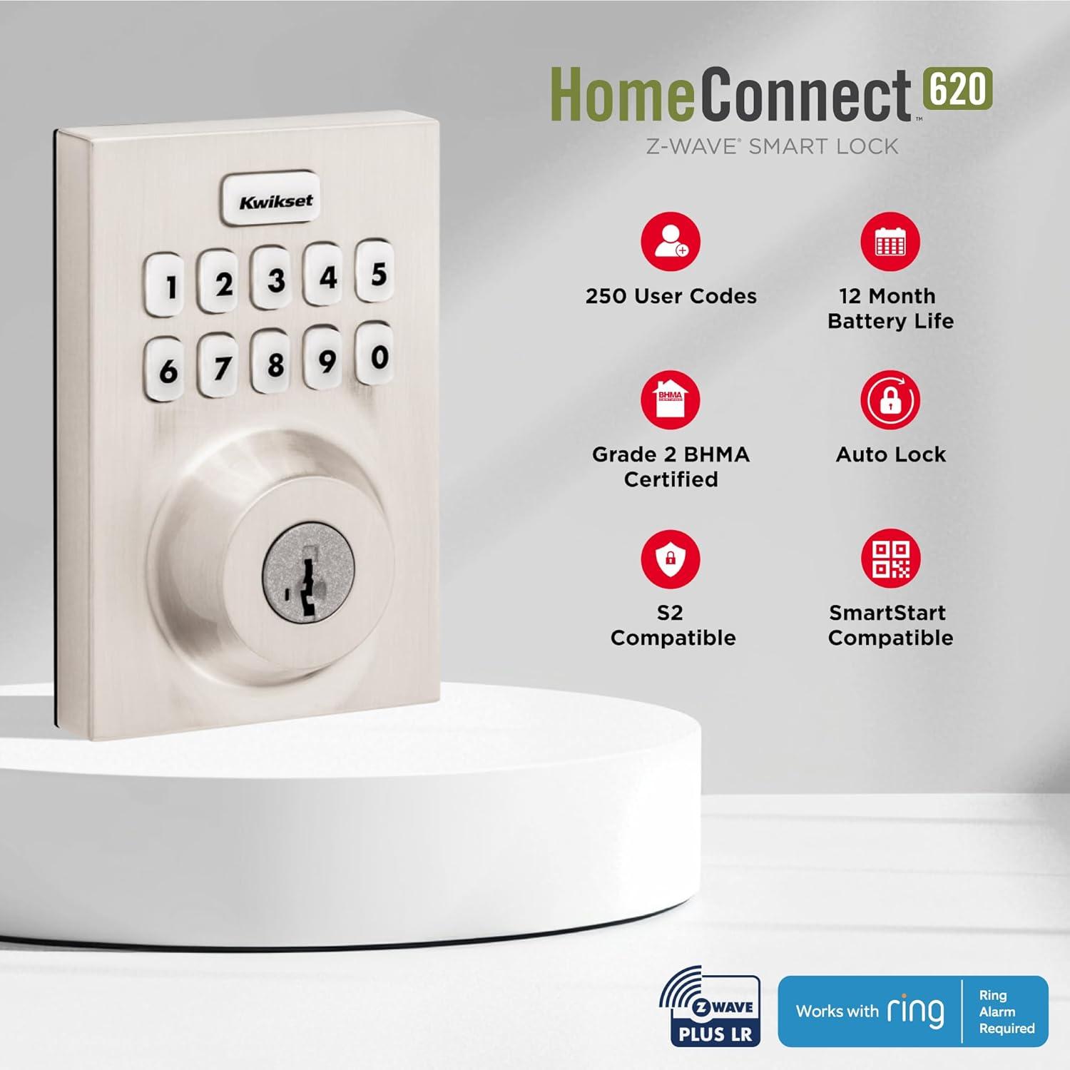 Kwikset Home Connect Smart Electronic Single Cylinder Deadbolt
