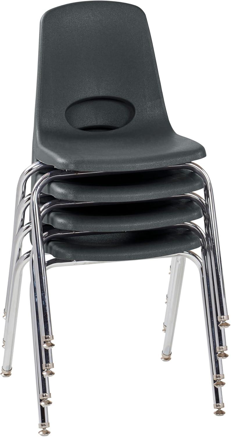 Factory Direct Partners 18" Classroom Stack Chair with Swivel Glide Legs