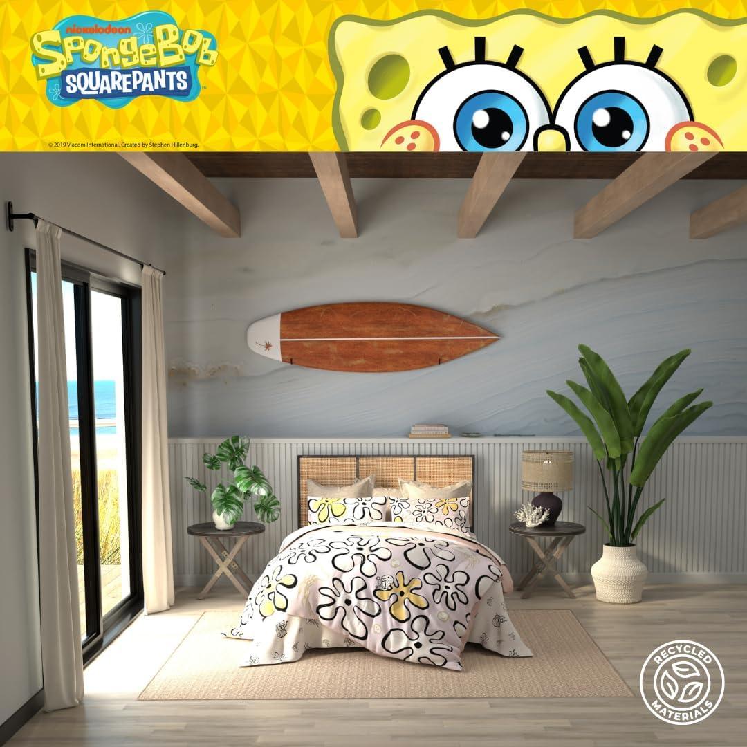SpongeBob SquarePants Twin Bed-in-a-Bag, 4-Piece, Recycled Microfiber