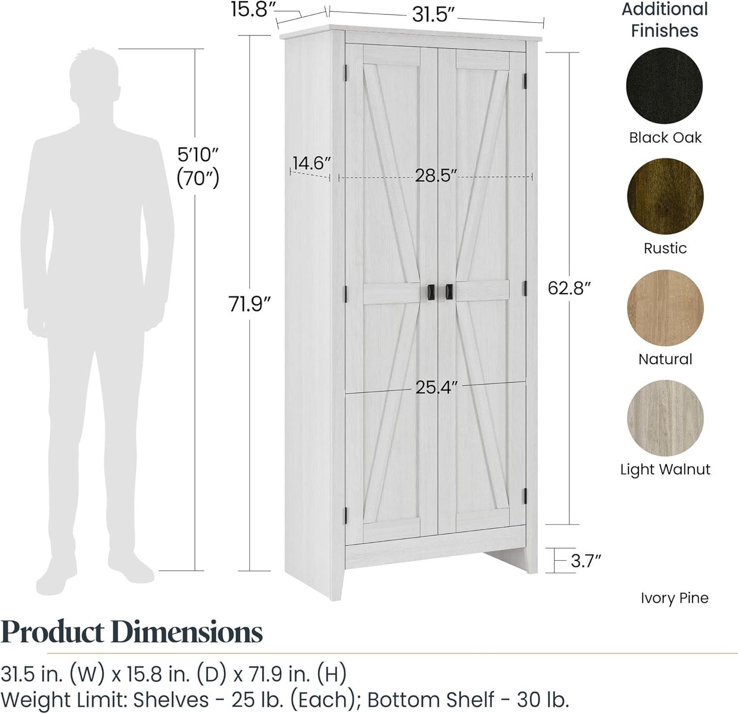 Ameriwood SystemBuild Farmington 31.5" Wide Storage Cabinet, Rustic Gray