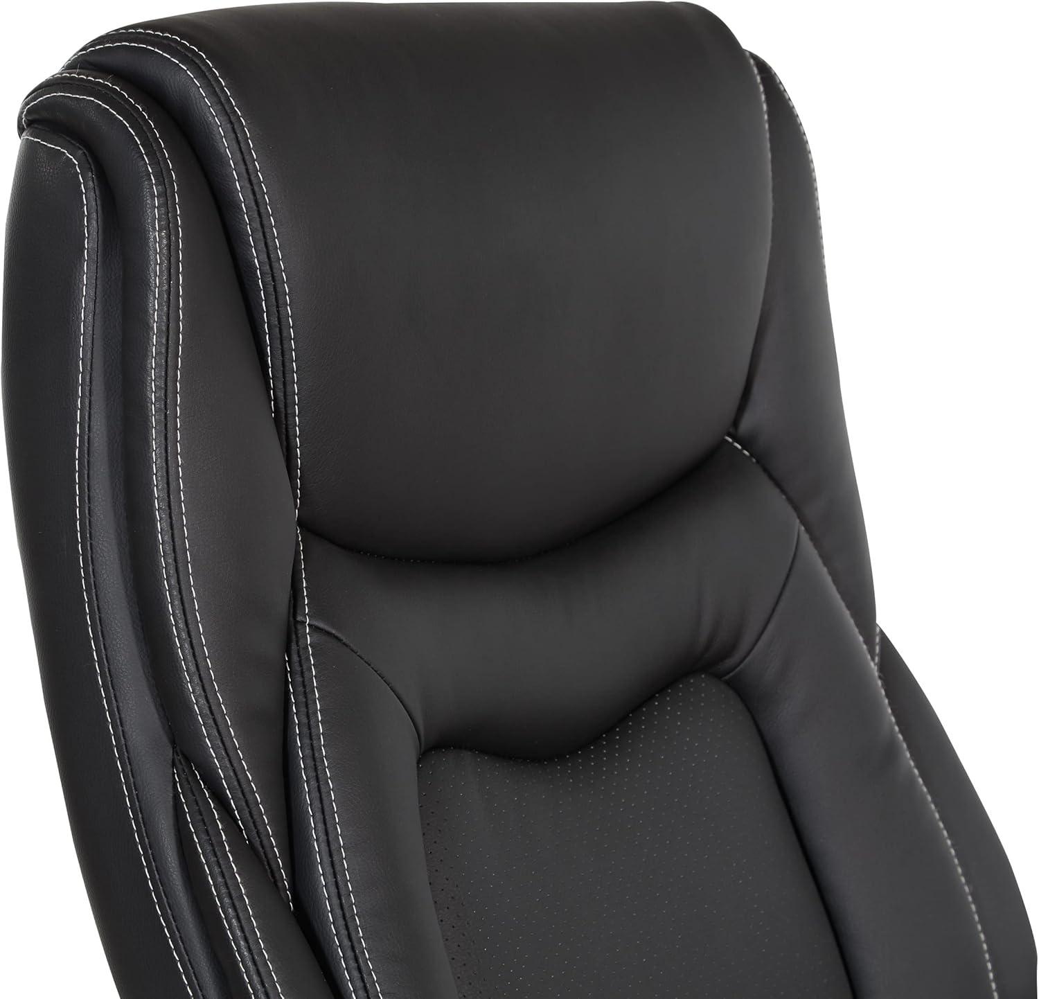 Executive High Back Office Chair in Black Bonded Leather