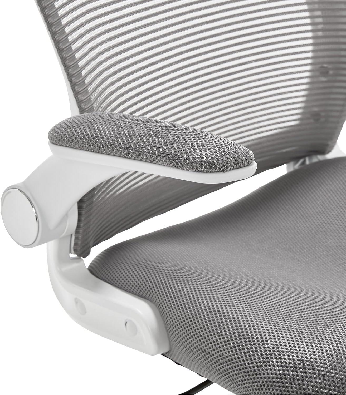 Modern Gray Mesh Ergonomic Office Chair with Adjustable Arms