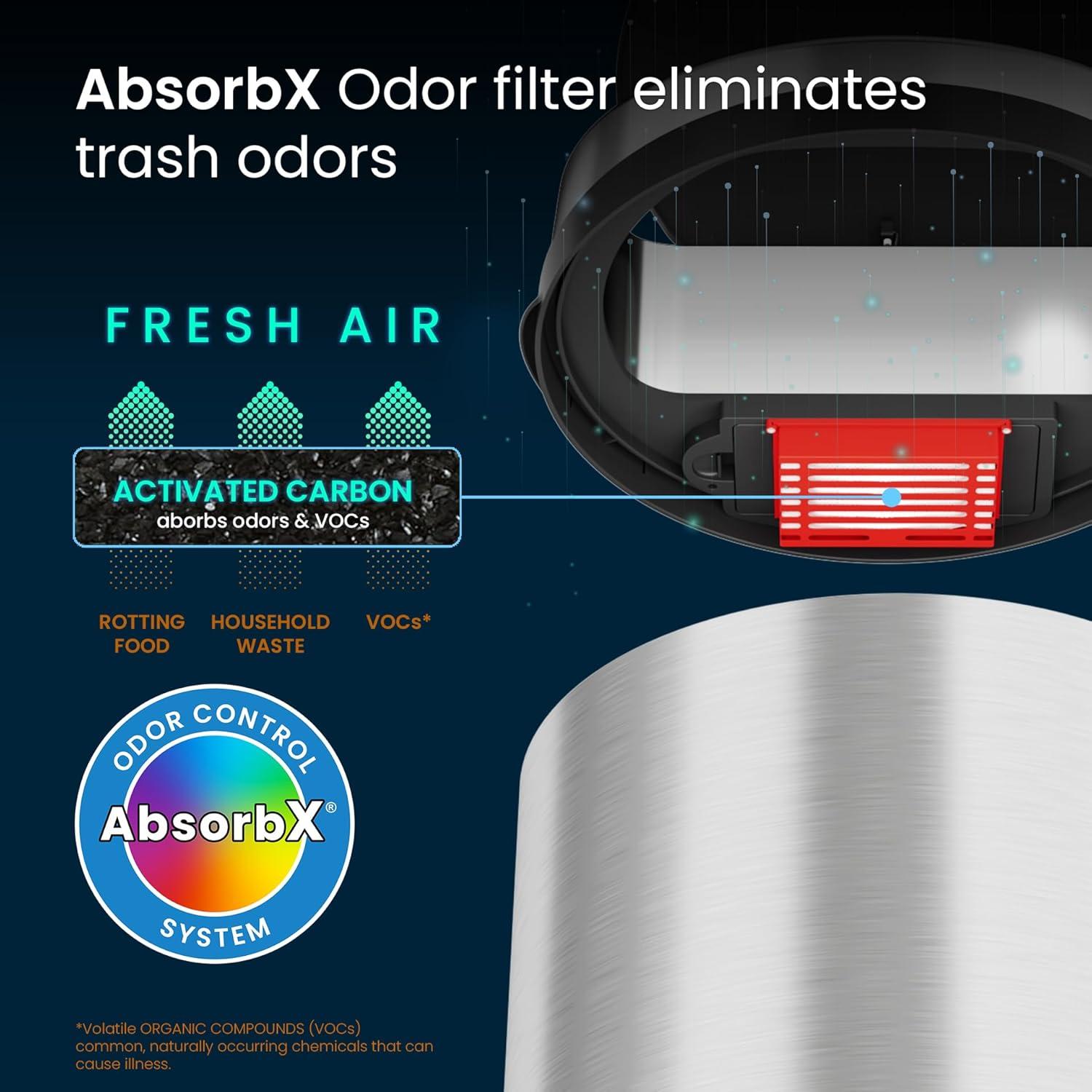 iTouchless Stainless Steel 8 Gallon Motion Sensor Trash Can