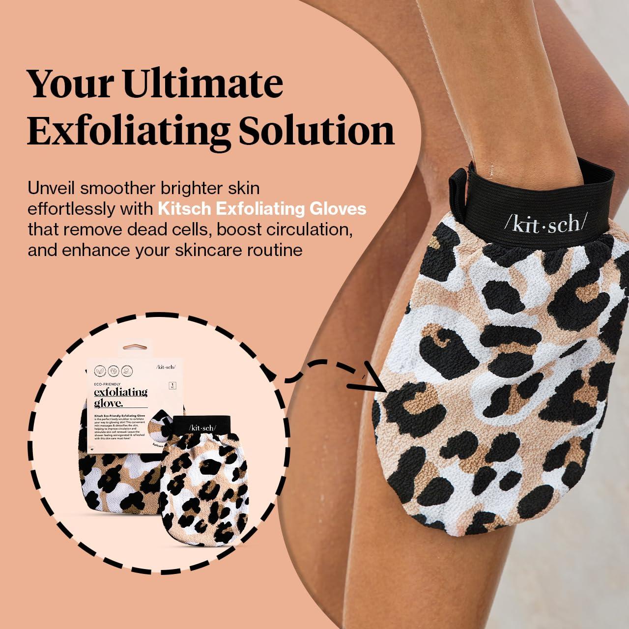Kitsch Eco-Friendly Exfoliating Glove - Leopard